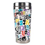 Alpha Pattern Stainless Steel Travel Tumbler