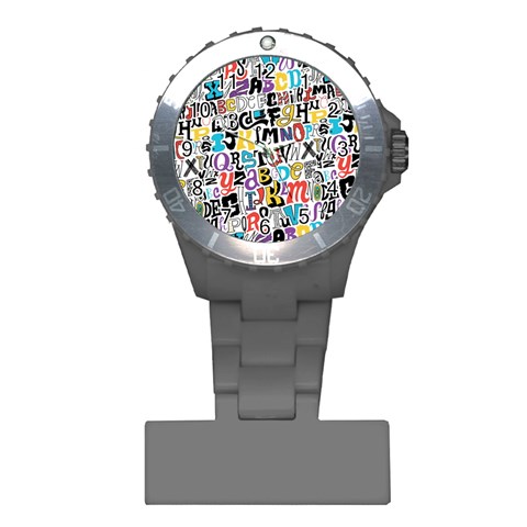 Alpha Pattern Plastic Nurses Watch from ArtsNow.com Front