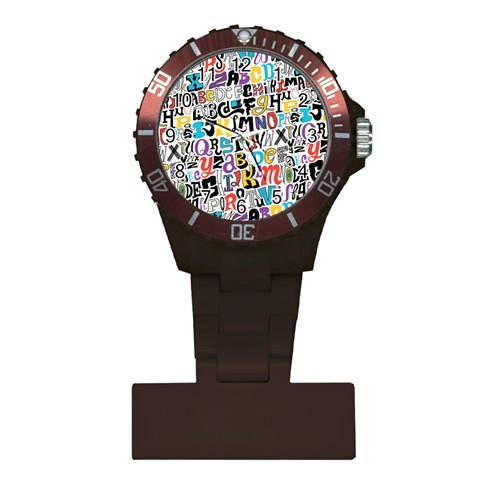 Alpha Pattern Plastic Nurses Watch from ArtsNow.com Front