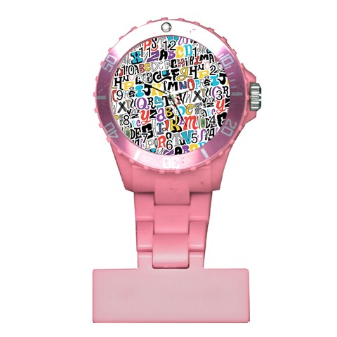 Alpha Pattern Plastic Nurses Watch from ArtsNow.com Front