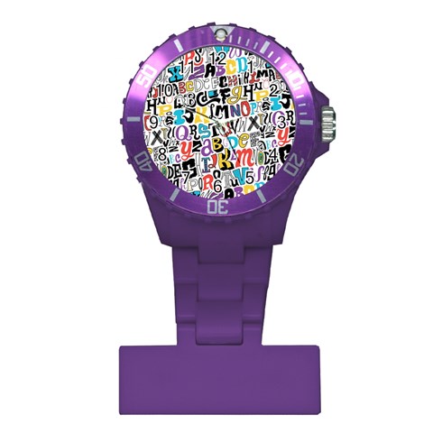 Alpha Pattern Plastic Nurses Watch from ArtsNow.com Front