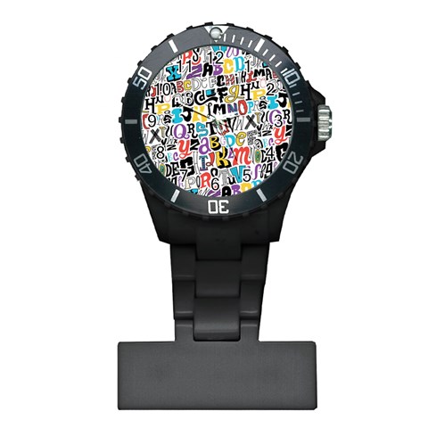 Alpha Pattern Plastic Nurses Watch from ArtsNow.com Front