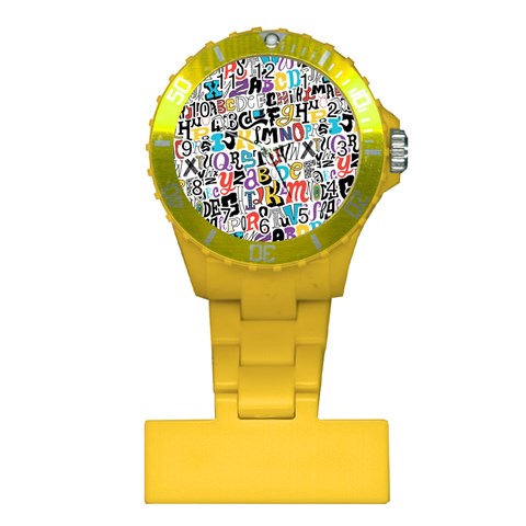 Alpha Pattern Plastic Nurses Watch from ArtsNow.com Front