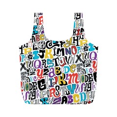 Alpha Pattern Full Print Recycle Bag (M) from ArtsNow.com Front