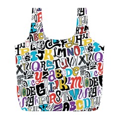 Alpha Pattern Full Print Recycle Bag (L) from ArtsNow.com Back