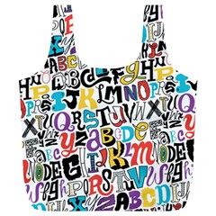 Alpha Pattern Full Print Recycle Bag (XL) from ArtsNow.com Front