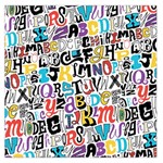 Alpha Pattern Large Satin Scarf (Square)