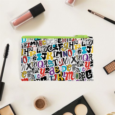 Alpha Pattern Cosmetic Bag (XS) from ArtsNow.com Back