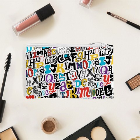 Alpha Pattern Cosmetic Bag (XS) from ArtsNow.com Back