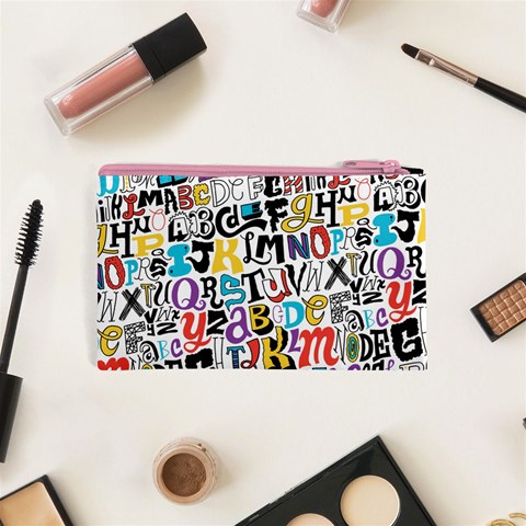 Alpha Pattern Cosmetic Bag (XS) from ArtsNow.com Back