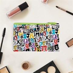 Alpha Pattern Cosmetic Bag (XS) from ArtsNow.com Back