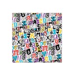 Alpha Pattern Satin Bandana Scarf