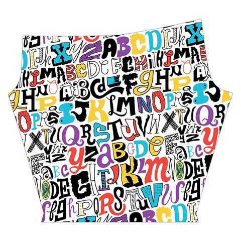 Alpha Pattern Yoga Cropped Leggings from ArtsNow.com Left