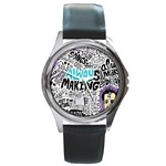 Always Making Pattern Round Metal Watch