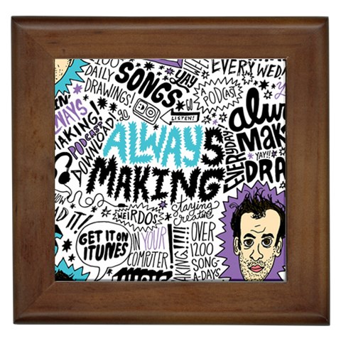 Always Making Pattern Framed Tile from ArtsNow.com Front