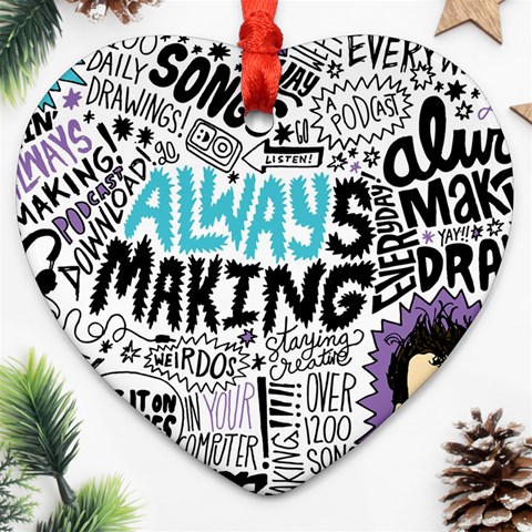 Always Making Pattern Ornament (Heart) from ArtsNow.com Front