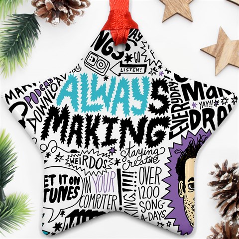 Always Making Pattern Ornament (Star) from ArtsNow.com Front