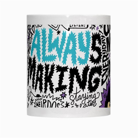 Always Making Pattern White Mug from ArtsNow.com Center