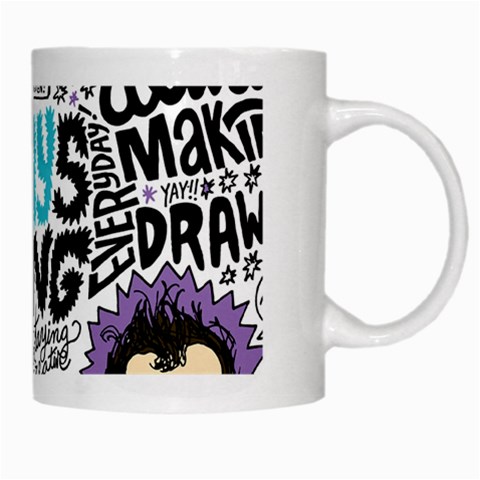 Always Making Pattern White Mug from ArtsNow.com Right