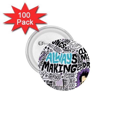 Always Making Pattern 1.75  Button (100 pack)  from ArtsNow.com Front