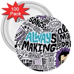 Always Making Pattern 3  Button (100 pack)
