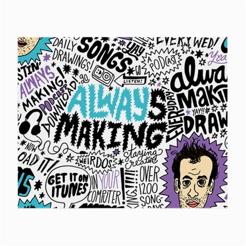 Always Making Pattern Small Glasses Cloth from ArtsNow.com Front