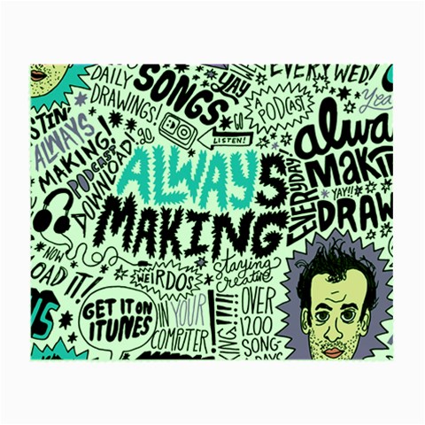 Always Making Pattern Small Glasses Cloth from ArtsNow.com Front