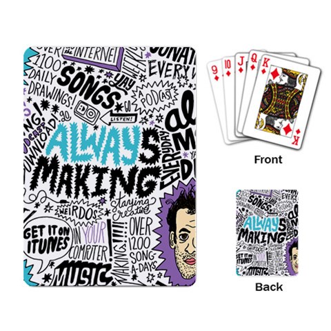 Always Making Pattern Playing Cards Single Design from ArtsNow.com Back