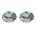 Always Making Pattern Cufflinks (Oval)