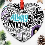 Always Making Pattern Heart Ornament (Two Sides)
