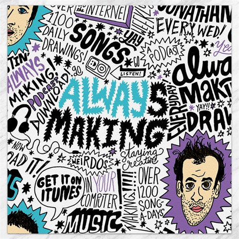 Always Making Pattern Canvas 16  x 16  from ArtsNow.com 15.2 x15.41  Canvas - 1