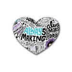 Always Making Pattern Heart Coaster (4 pack)