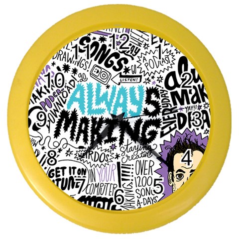 Always Making Pattern Color Wall Clock from ArtsNow.com Front