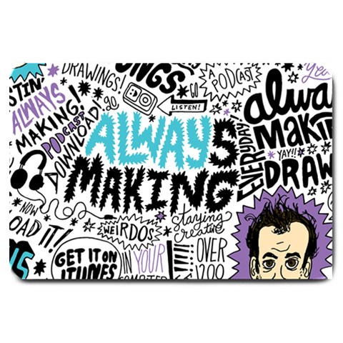 Always Making Pattern Large Doormat from ArtsNow.com 30 x20  Door Mat