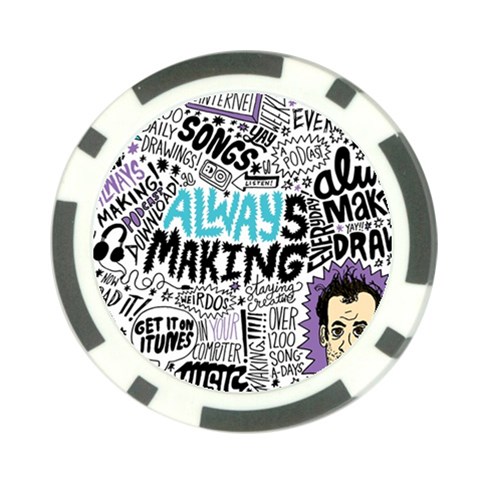 Always Making Pattern Poker Chip Card Guard from ArtsNow.com Front