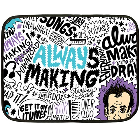 Always Making Pattern Double Sided Fleece Blanket (Mini) from ArtsNow.com 35 x27  Blanket Front