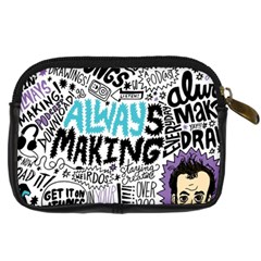 Always Making Pattern Digital Camera Leather Case from ArtsNow.com Back