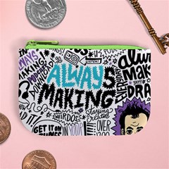 Always Making Pattern Mini Coin Purse from ArtsNow.com Front