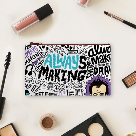 Always Making Pattern Cosmetic Bag (Small) from ArtsNow.com Front