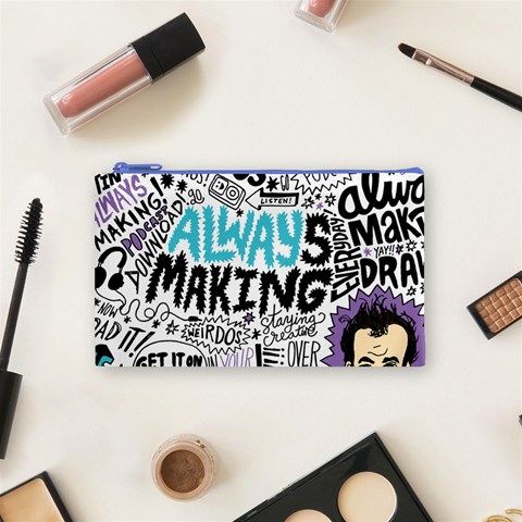 Always Making Pattern Cosmetic Bag (Small) from ArtsNow.com Front