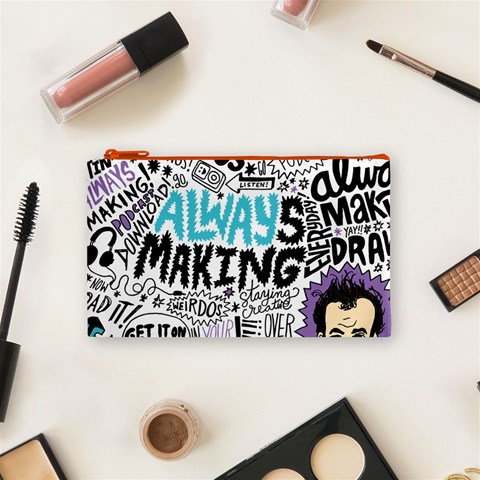Always Making Pattern Cosmetic Bag (Small) from ArtsNow.com Front