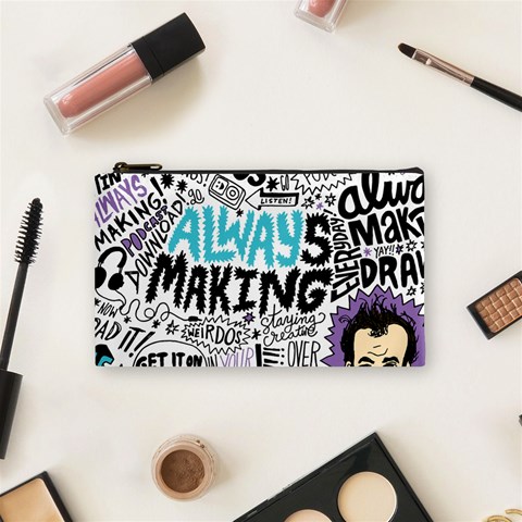 Always Making Pattern Cosmetic Bag (Small) from ArtsNow.com Front