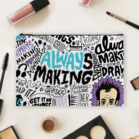 Always Making Pattern Cosmetic Bag (Large) from ArtsNow.com Front