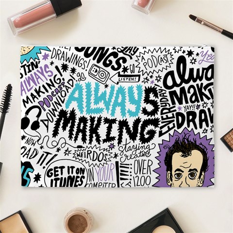 Always Making Pattern Cosmetic Bag (XL) from ArtsNow.com Back