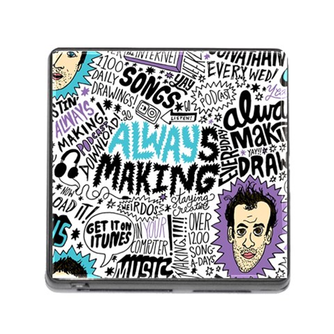 Always Making Pattern Memory Card Reader (Square) from ArtsNow.com Front