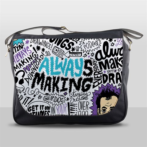 Always Making Pattern Messenger Bag from ArtsNow.com Front