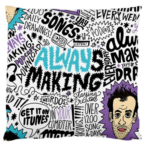 Always Making Pattern Large Cushion Case (Two Sides) from ArtsNow.com Front