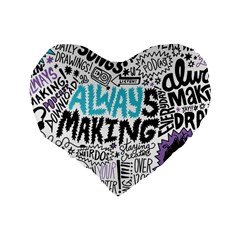 Always Making Pattern Standard 16  Premium Heart Shape Cushion  from ArtsNow.com Back