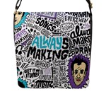Always Making Pattern Flap Closure Messenger Bag (L)