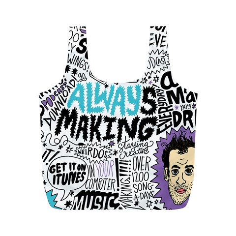Always Making Pattern Full Print Recycle Bag (M) from ArtsNow.com Front
